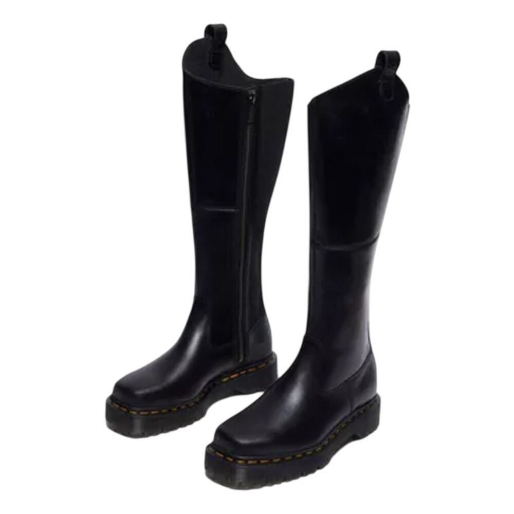 Dr. Martens Womens Amaayah Knee High Boots US 9 Black Leather